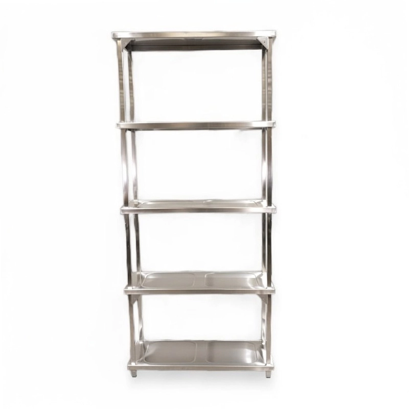 5-tier-industrial-steel-shelf قفسه استیل ۵ طبقه صنعتی مدل ایستاده بلند