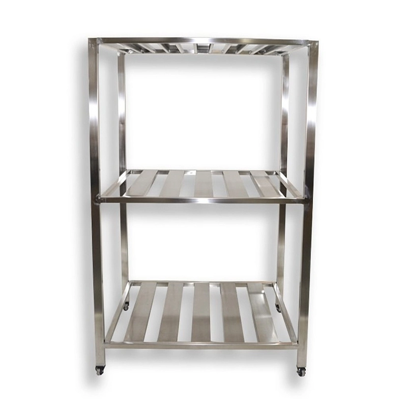 large-dish-rack-steel-3-floors قفسه استیل صنعتی ظروف بزرگ 3 طبقه